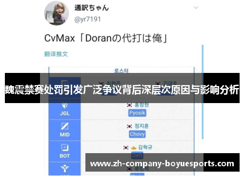 魏震禁赛处罚引发广泛争议背后深层次原因与影响分析